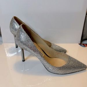 Jimmy Choo Silver Remy Heels